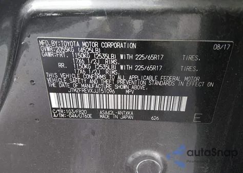 2018 Toyota Rav4 Le from USA, damaged, VIN JTMZFREVXJJ151096